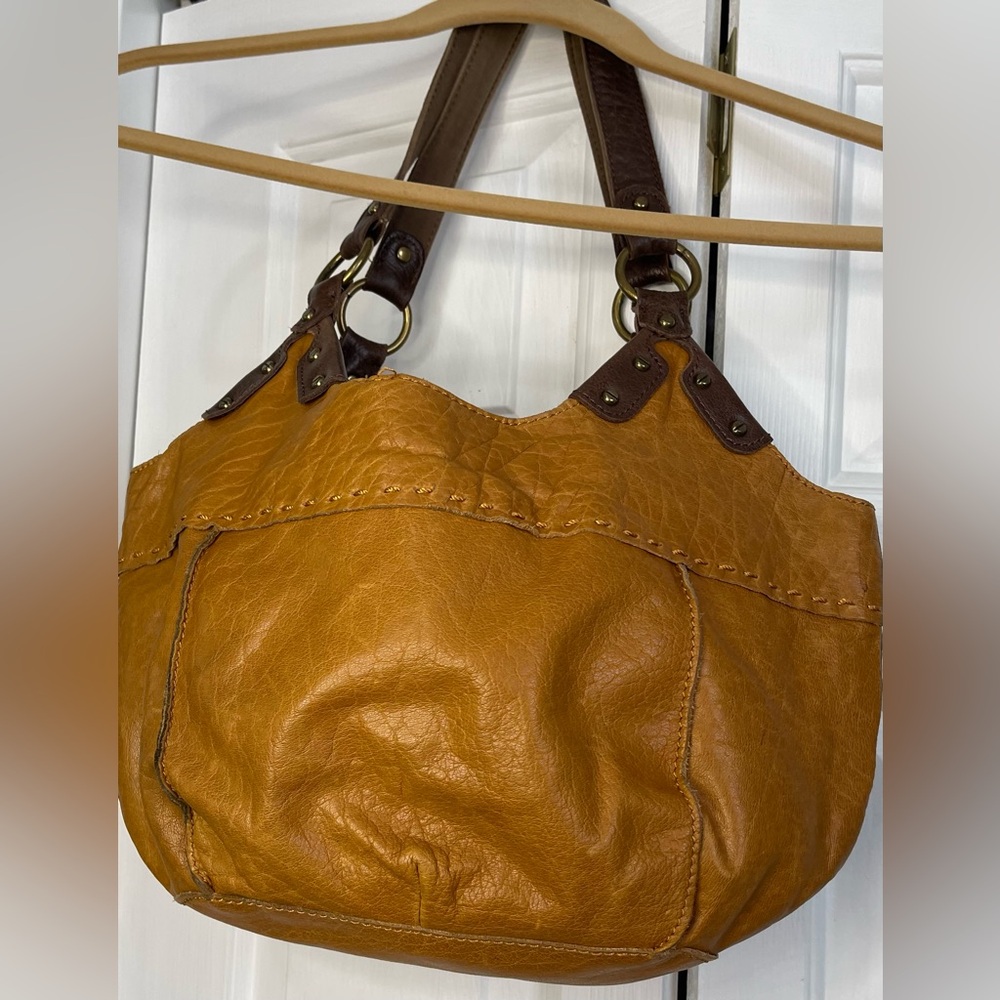 The Sak Shoulder Leather Purse Brown - Picture 2 of 5